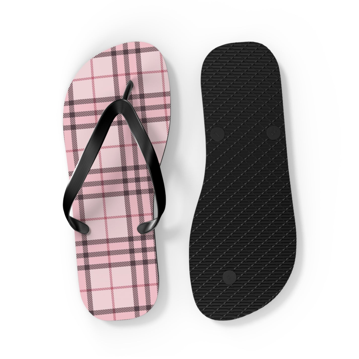 Pink Tartan Women's Flip Flops