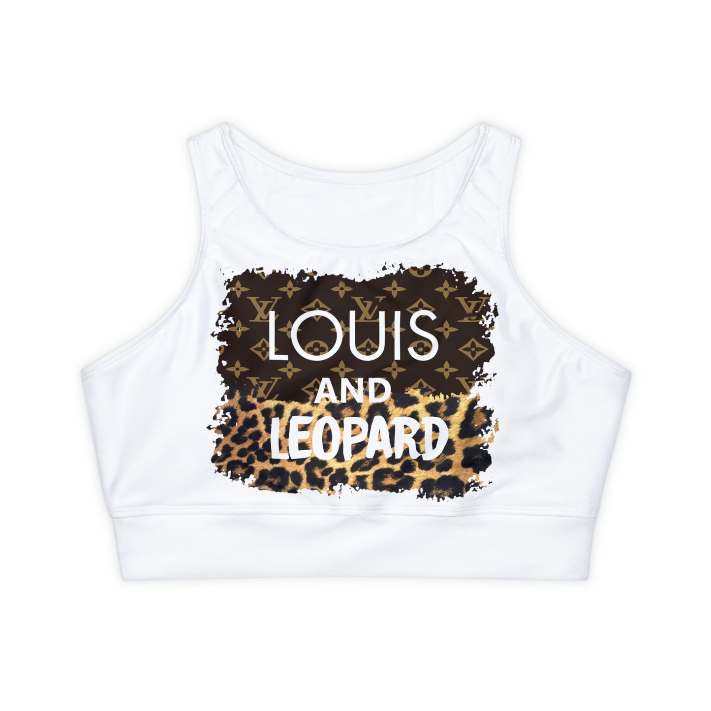 Leopard and Louis Fully Lined, Padded Sports Bra