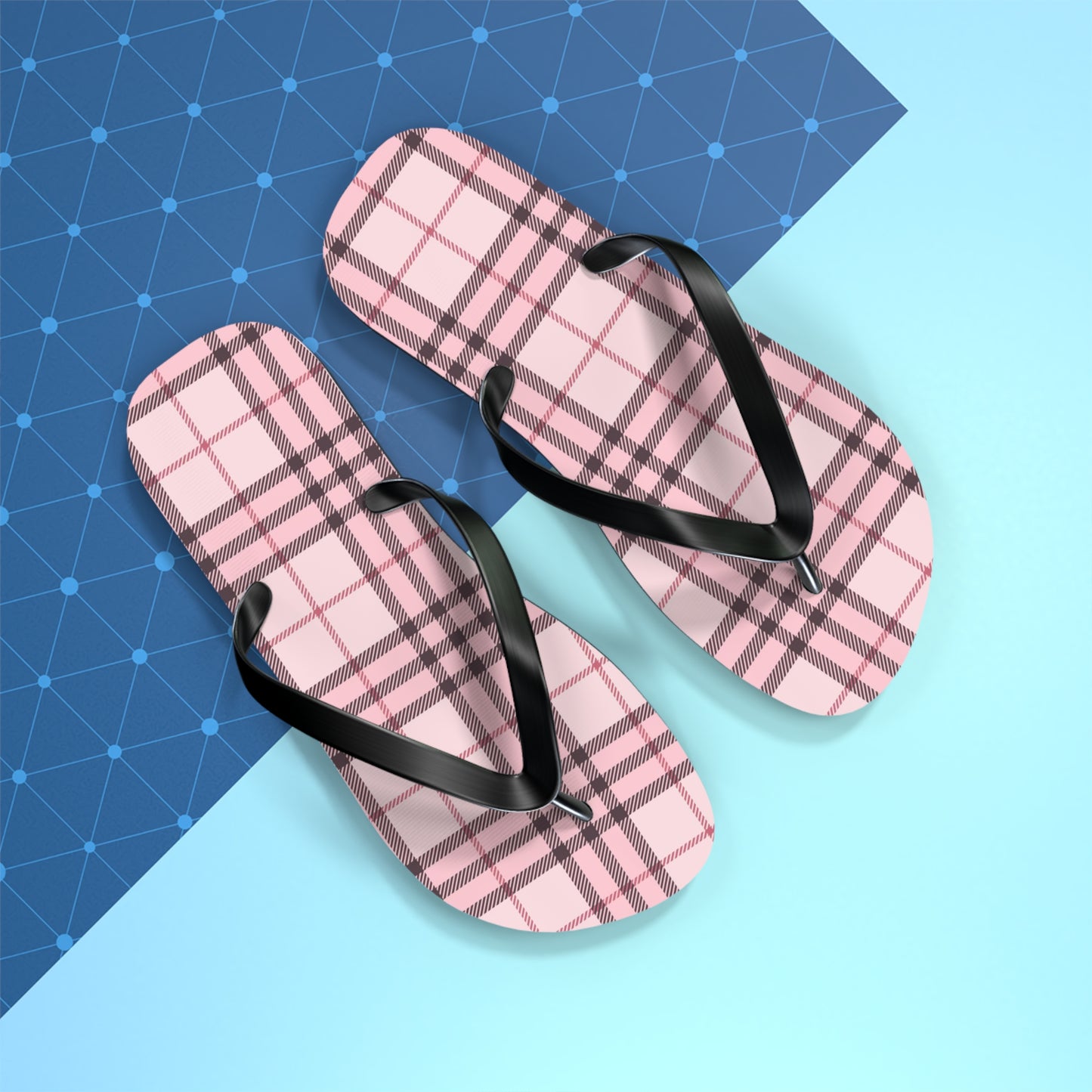 Pink Tartan Women's Flip Flops