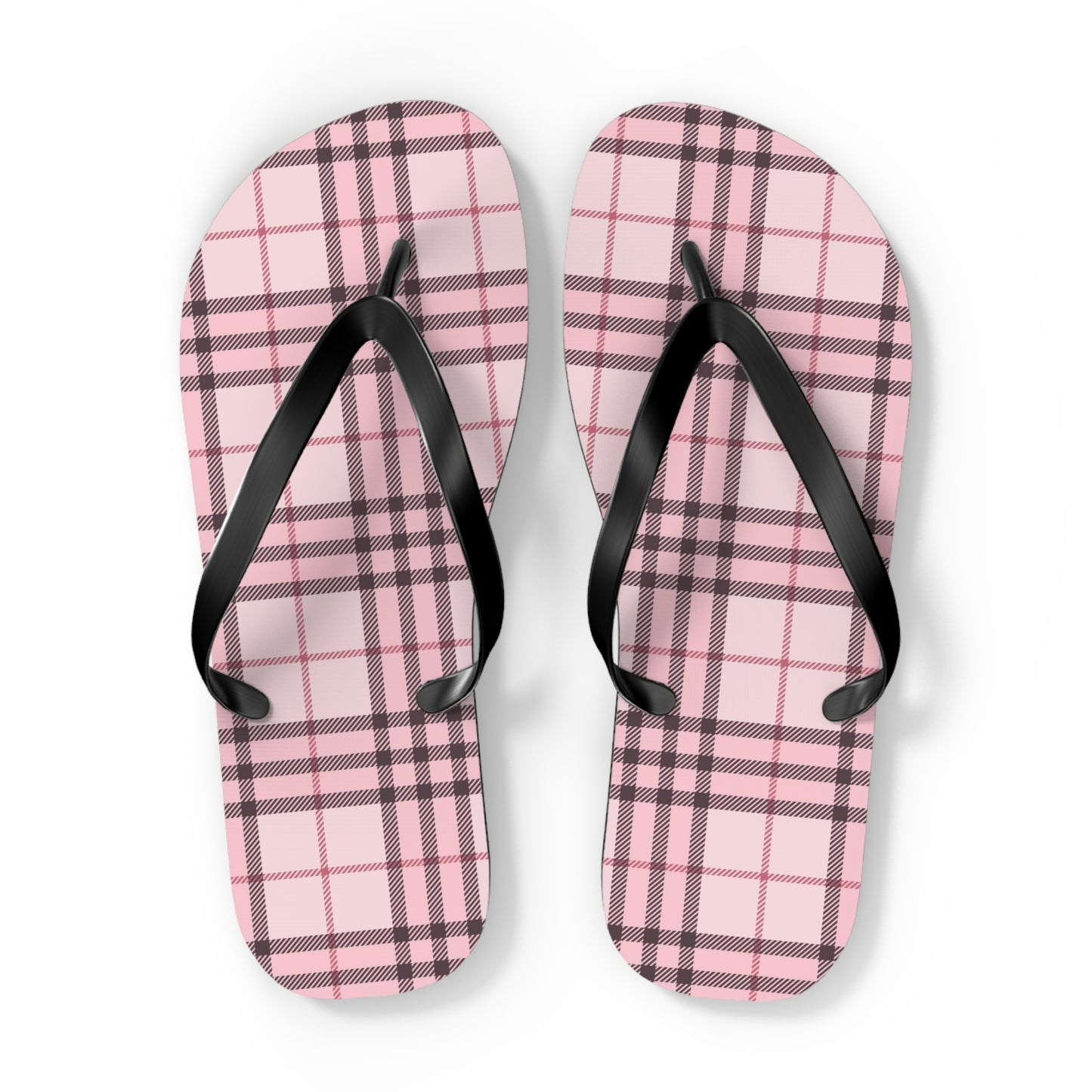 Pink Tartan Women's Flip Flops