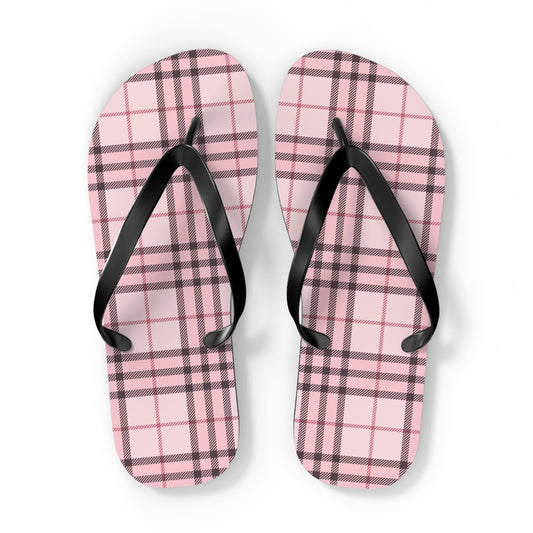 Pink Tartan Women's Flip Flops