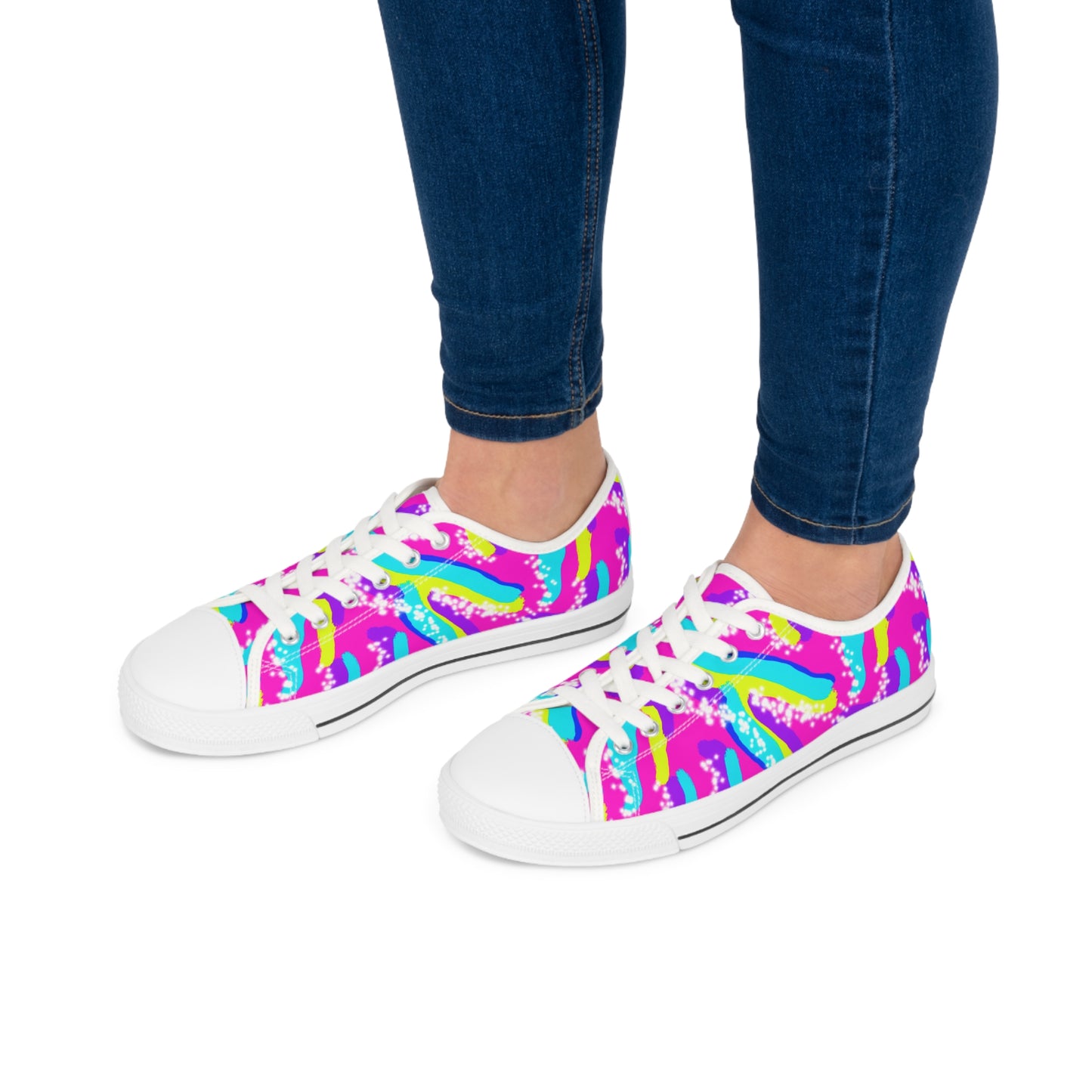 Roller Skating Barbie Inspired Women's Low Top Sneakers