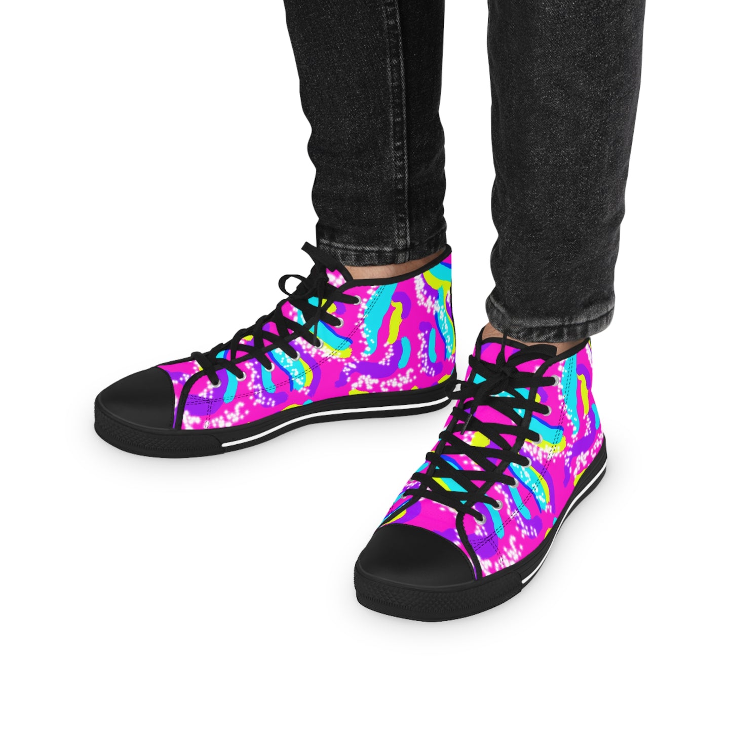 Doll Abstract Men's High Top Sneakers