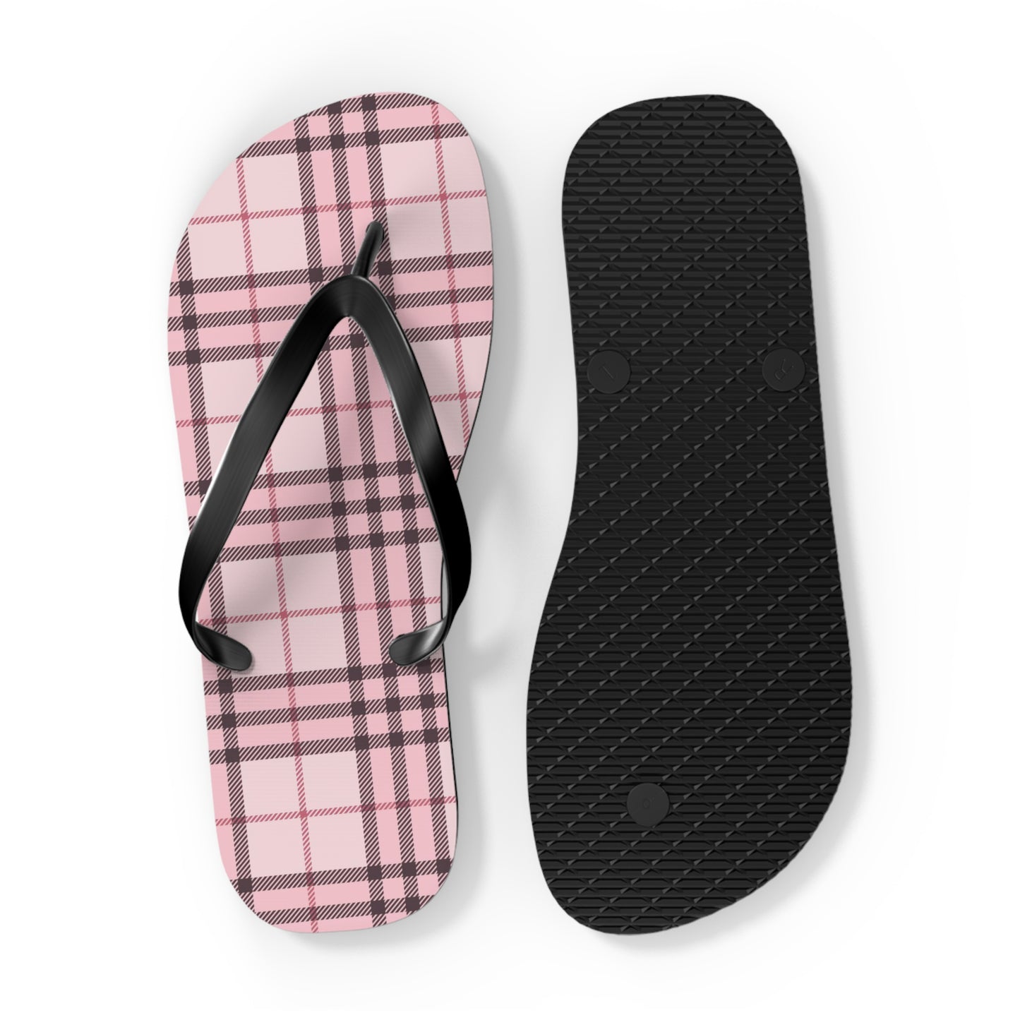 Pink Tartan Women's Flip Flops