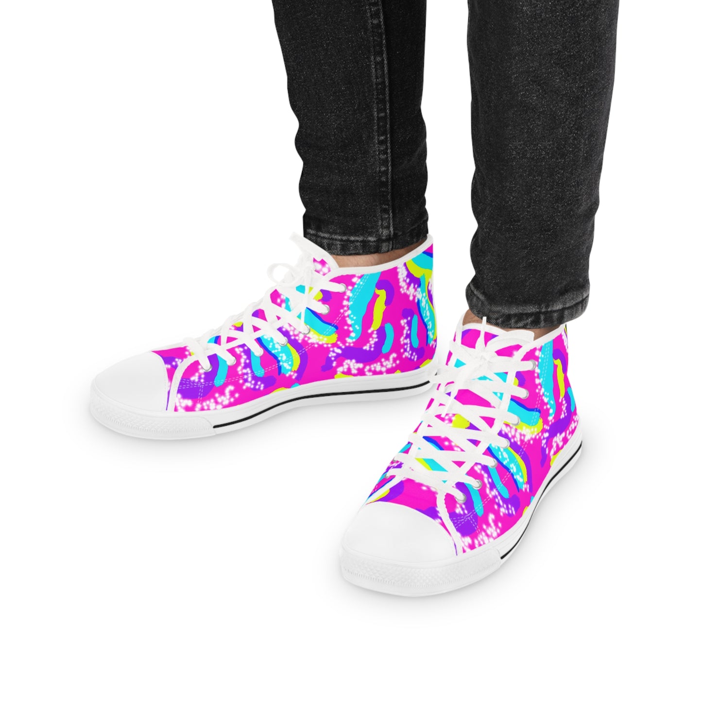 Doll Abstract Men's High Top Sneakers