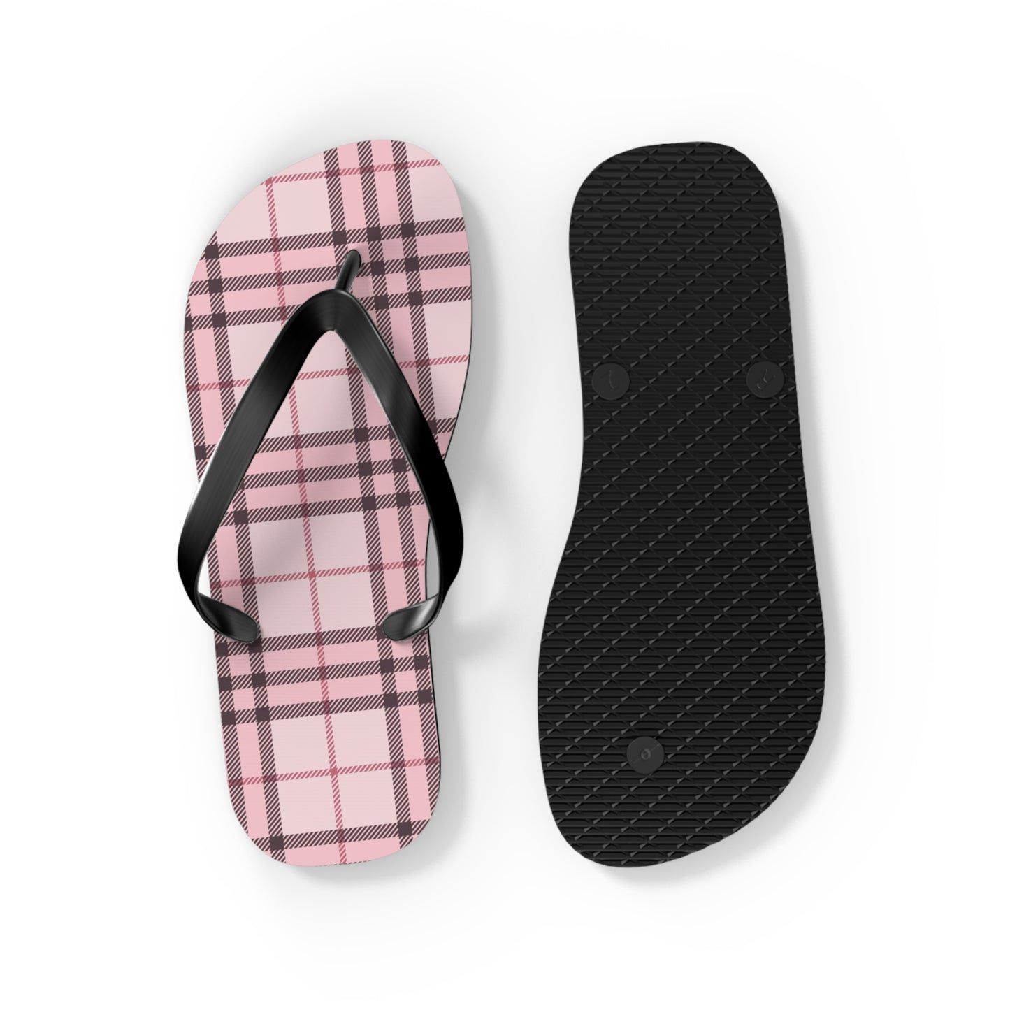 Pink Tartan Women's Flip Flops