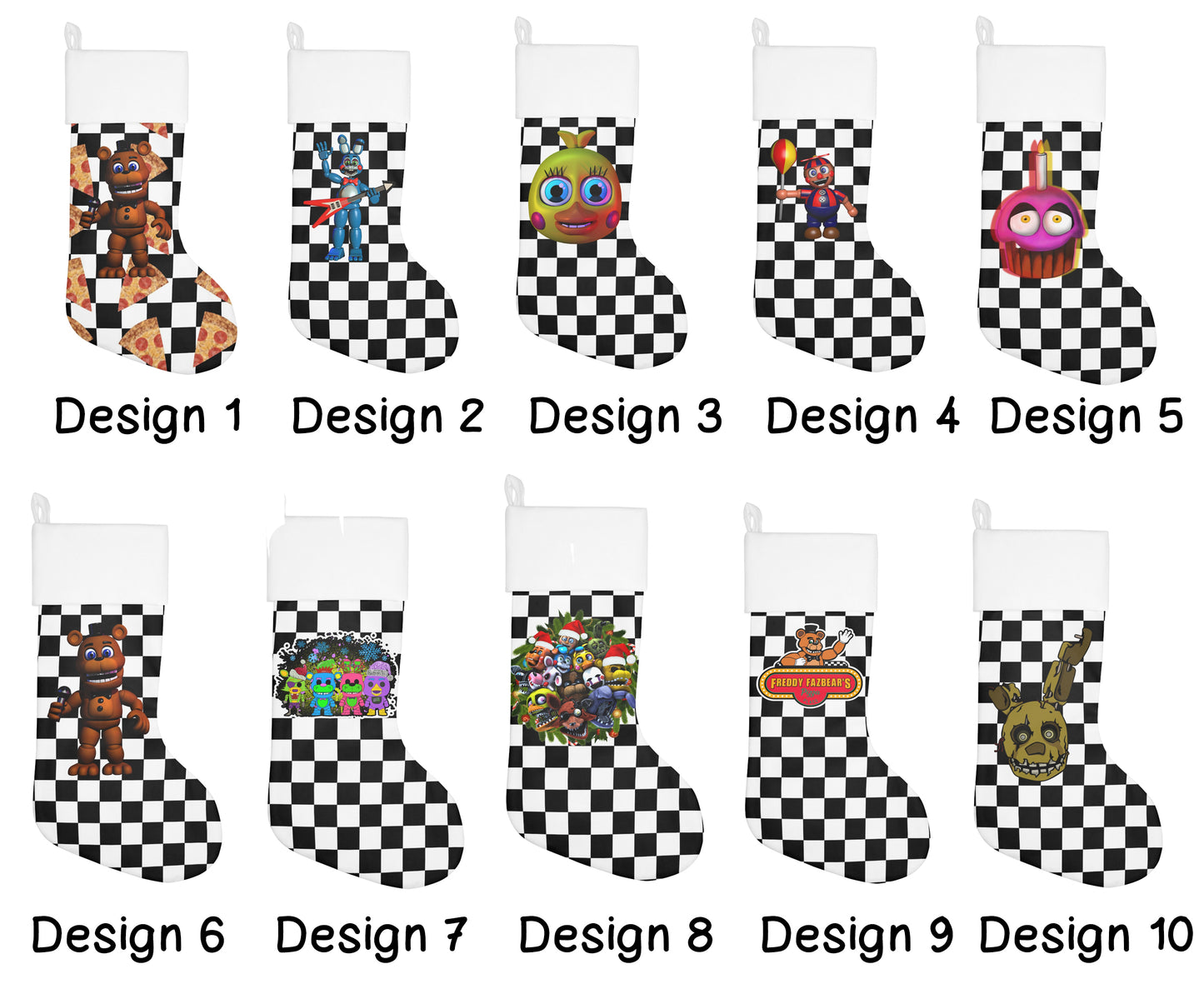 Five Nights Of Freddy's Christmas Stockings For Kids  10 designs to Choose From