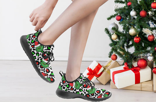 Grinch Christmas Slip On Women's Sneakers