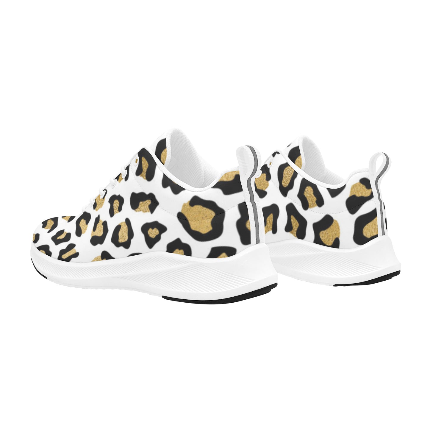 Leopard With A Dash Of Gold Women's Sneakers