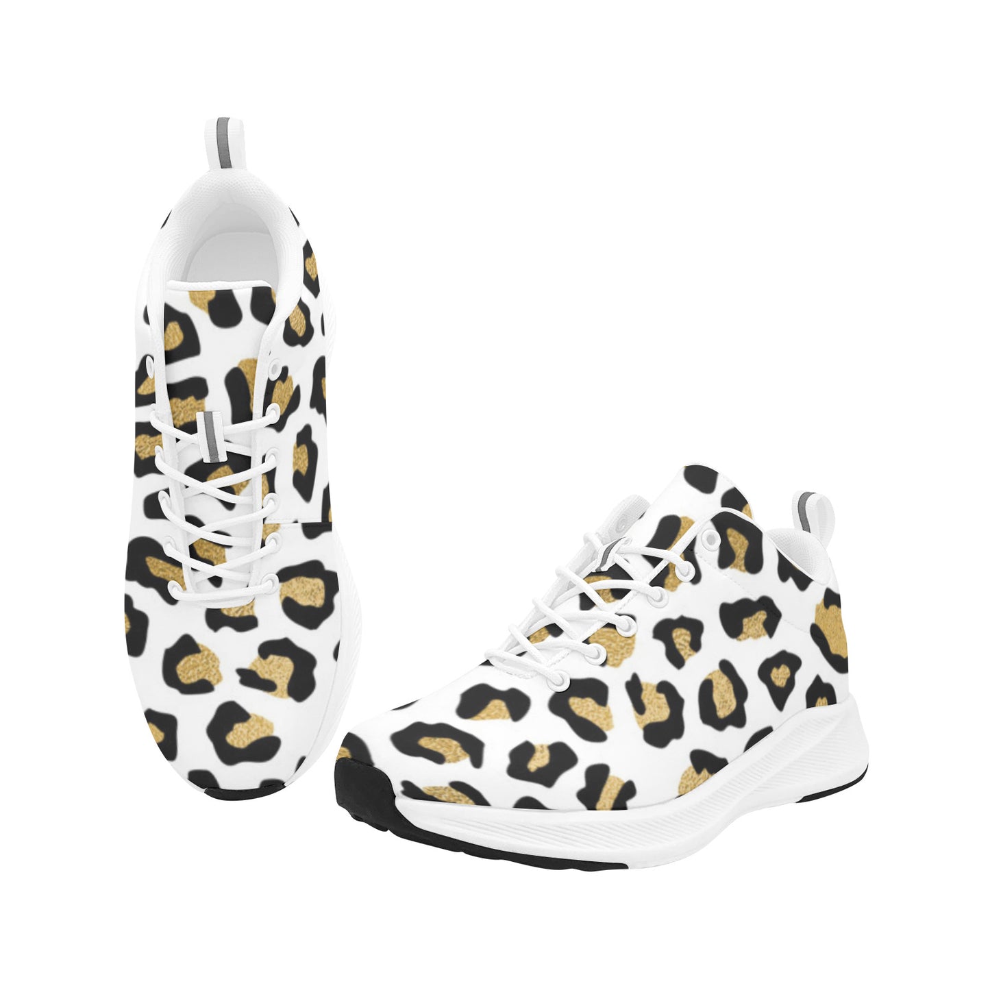 Leopard With A Dash Of Gold Women's Sneakers