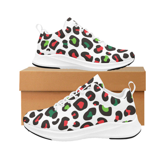 Christmas Leopard Print Women's  Running Sneakers