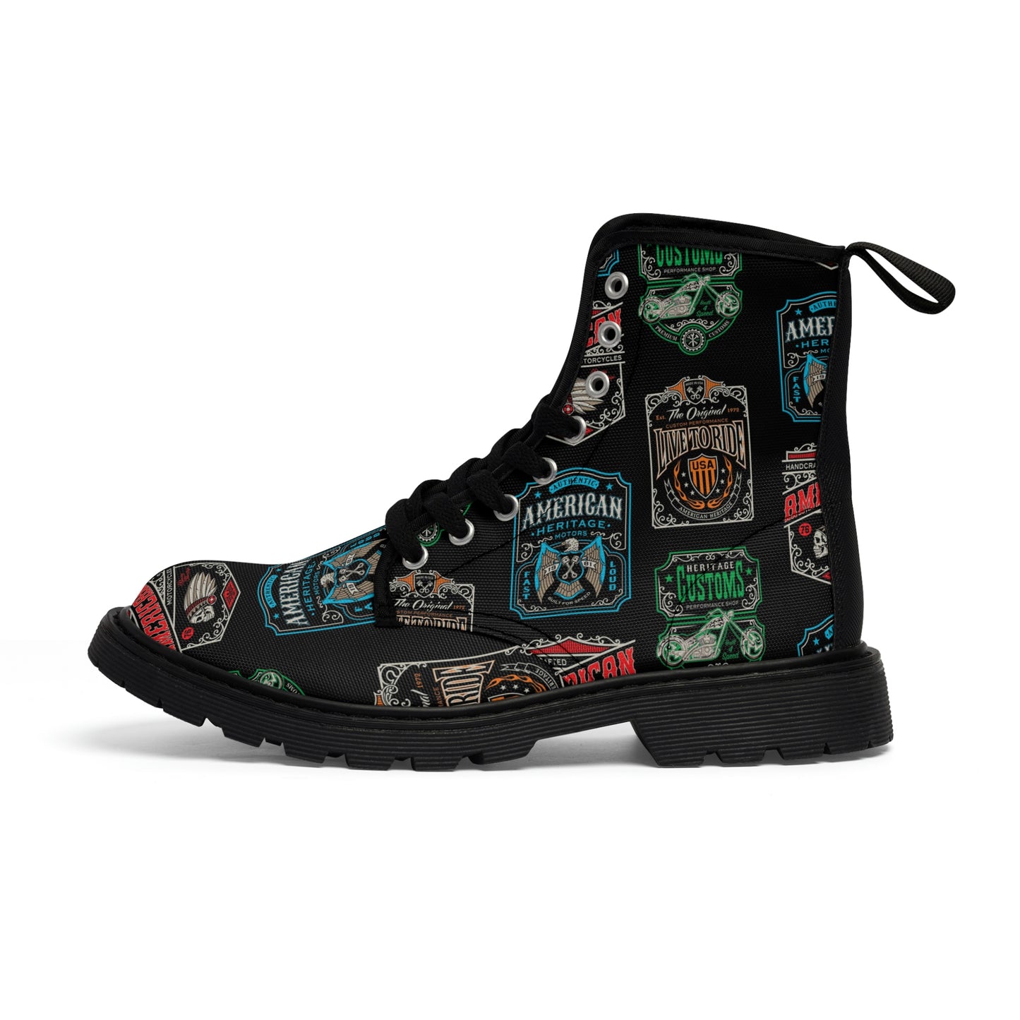 Biker Club Men's Canvas Boots