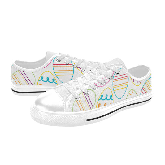 Easter Egg Hunt Outline Kid's Sneakers Canvas Kid's Shoes