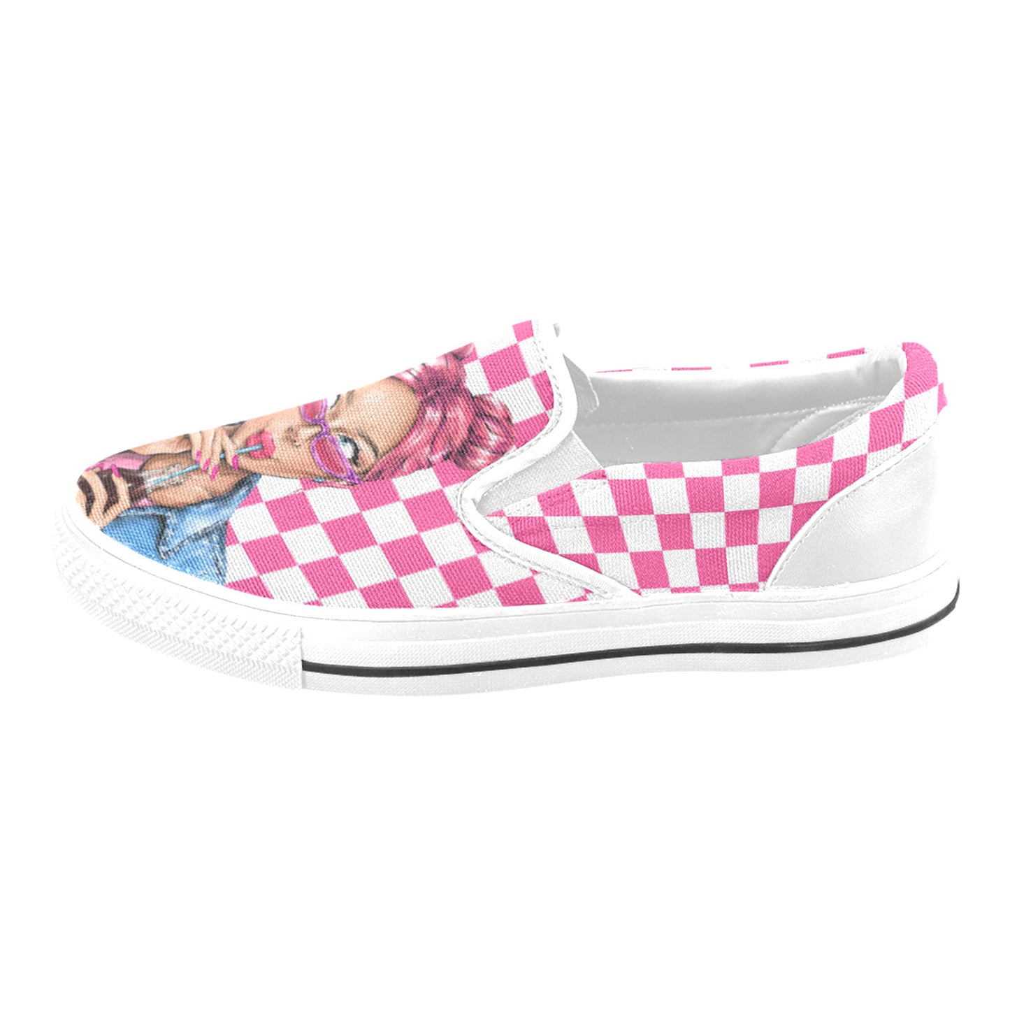 Soda Pop Girl Slip-on Canvas Kid's Shoes (Big Kid)