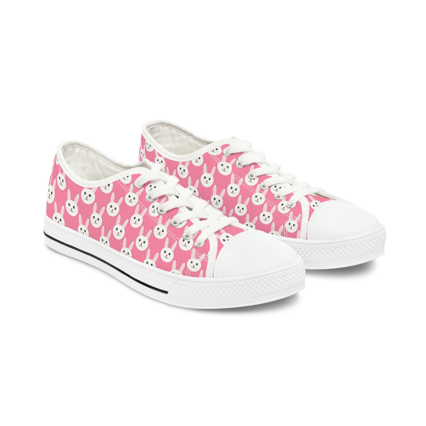 Pink Bunny Women's Low Top Sneakers