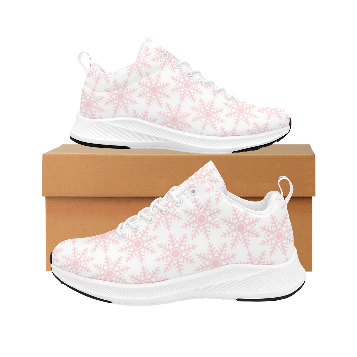 Pink Snowflake Christmas Women's Sneakers