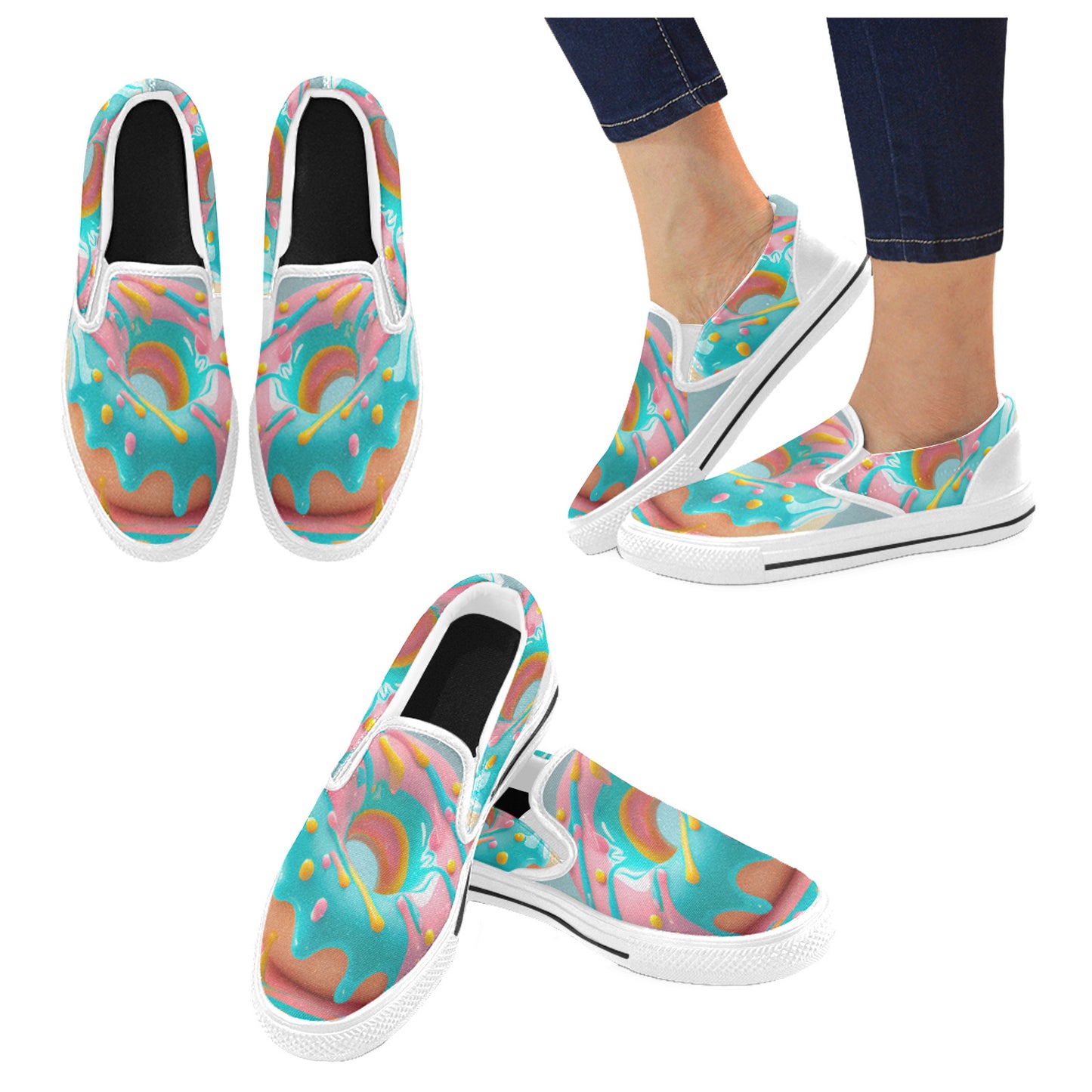 Donuts Slip On Canvas Shoes (Big Kids)