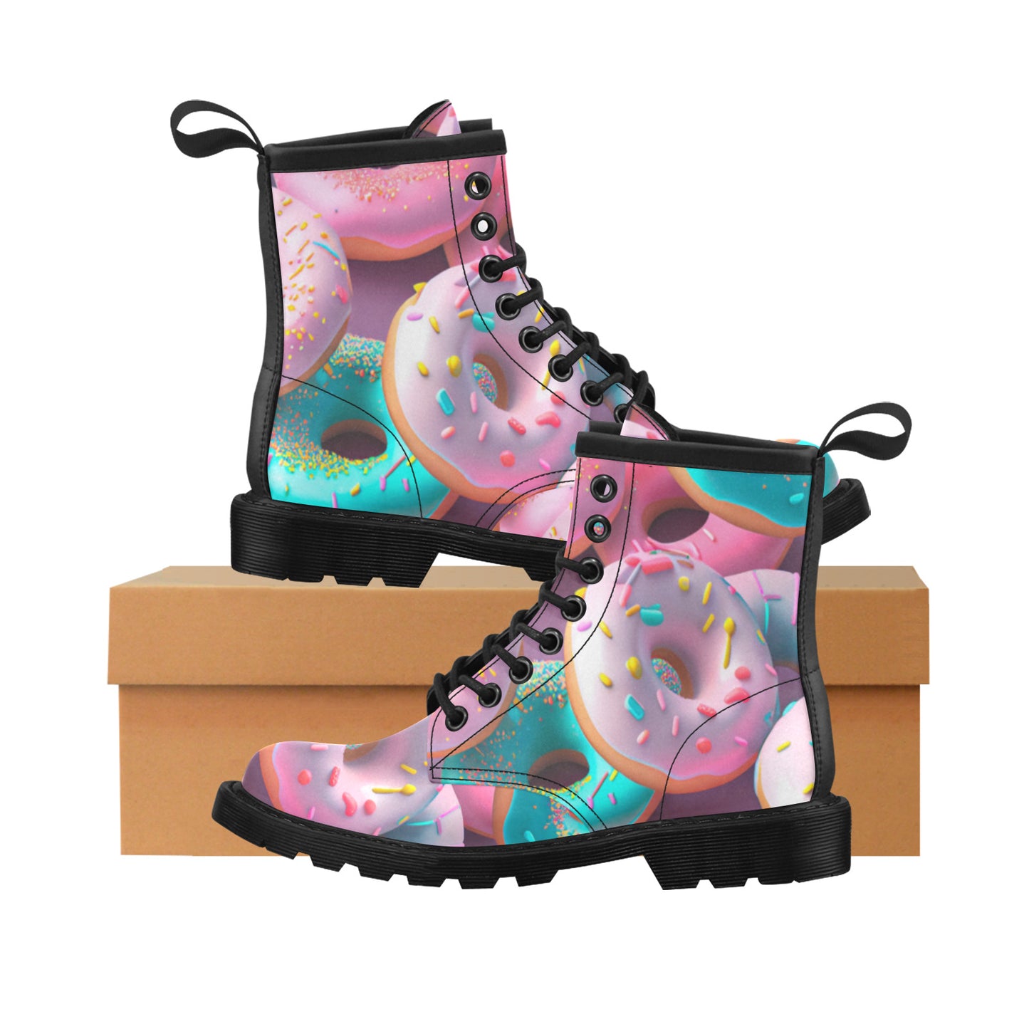 Donut With Sprinkles Women's Combat Boots