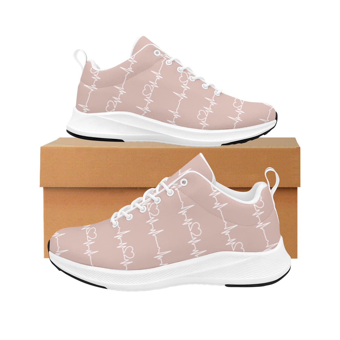 Monitor My Heart Nurse Sneakers (Hues Of Pinks)