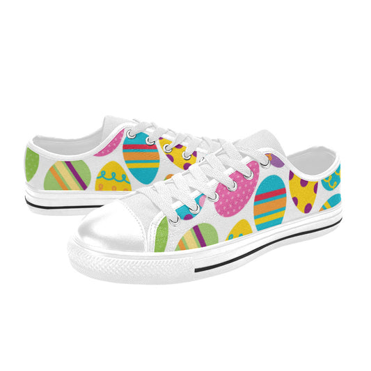 Bright Easter Egg Hunt Kid's Sneakers Canvas Big Kid's Shoes