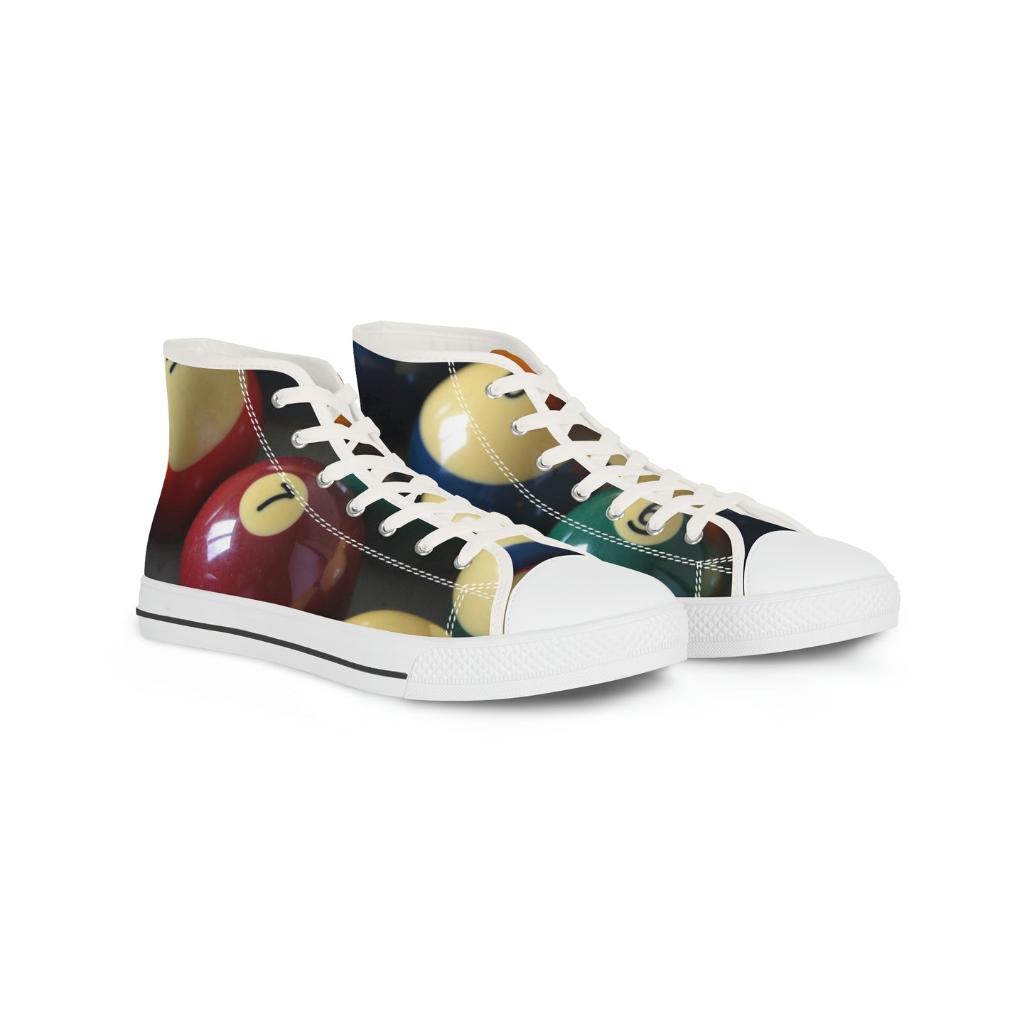 Pool Table Balls Men's High Top Sneakers