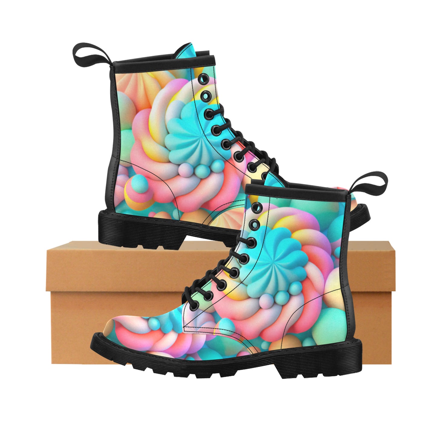 Sweet Marshmallows Women's Leather Martens Boots