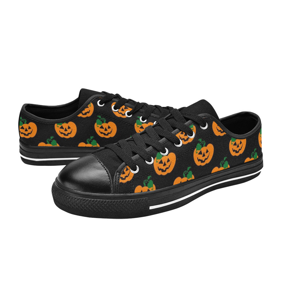 Black Pumpkin Low Top Canvas Kid's Shoes (Big Kid)