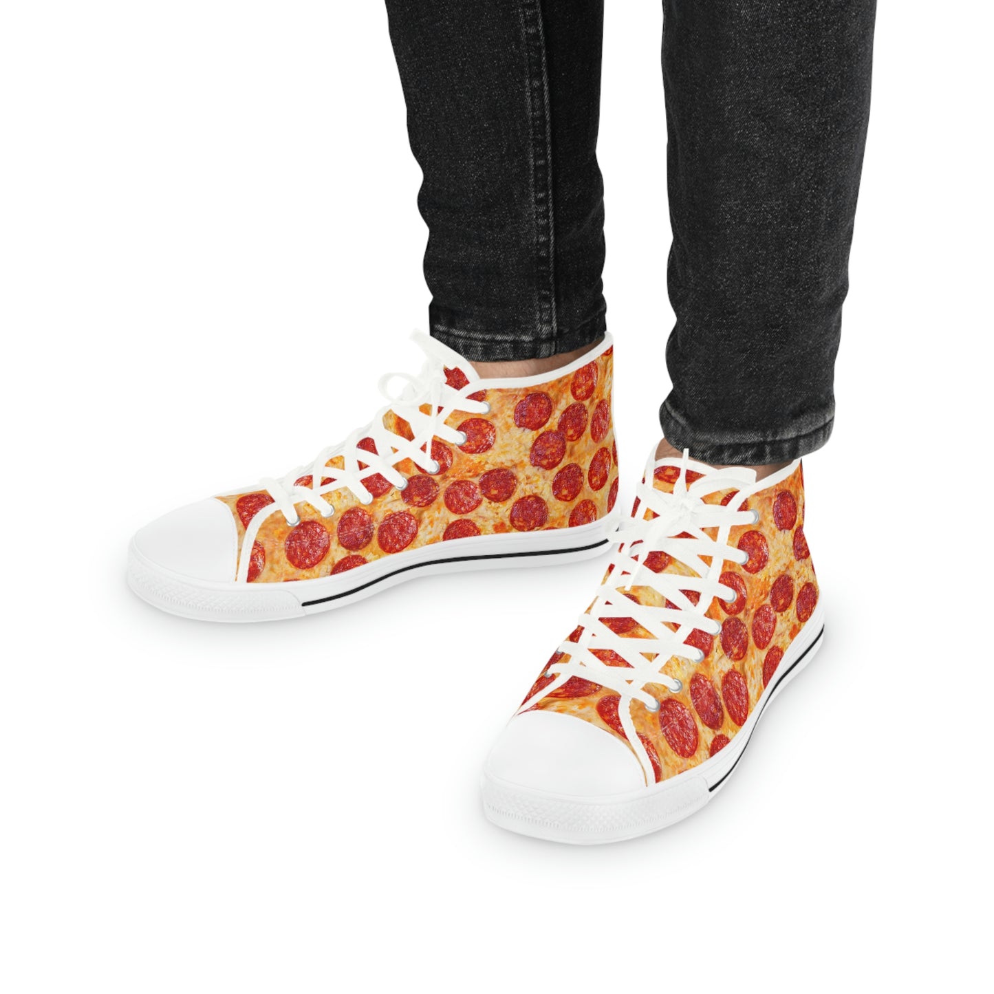 Pepperoni Pizza Men's High Top Sneakers