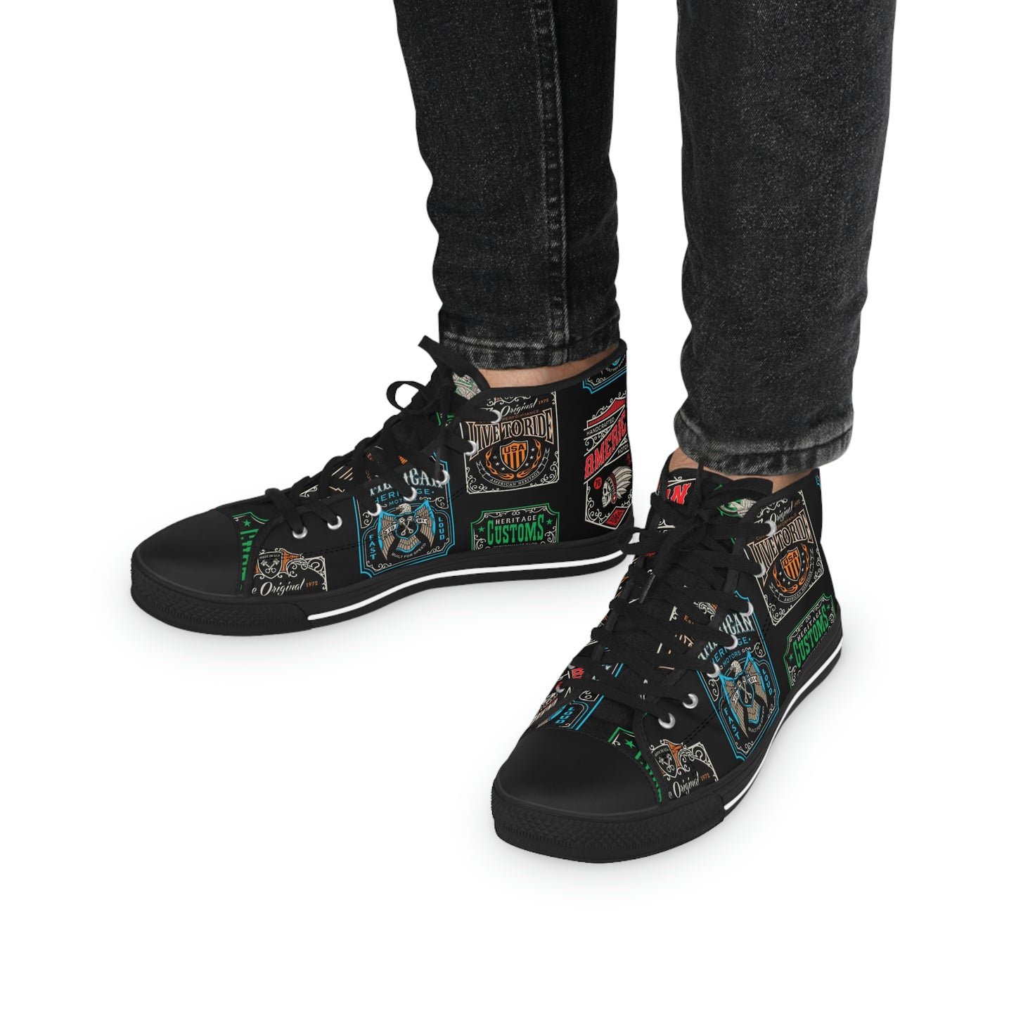 Motorcycle Club Men's High Top Sneakers