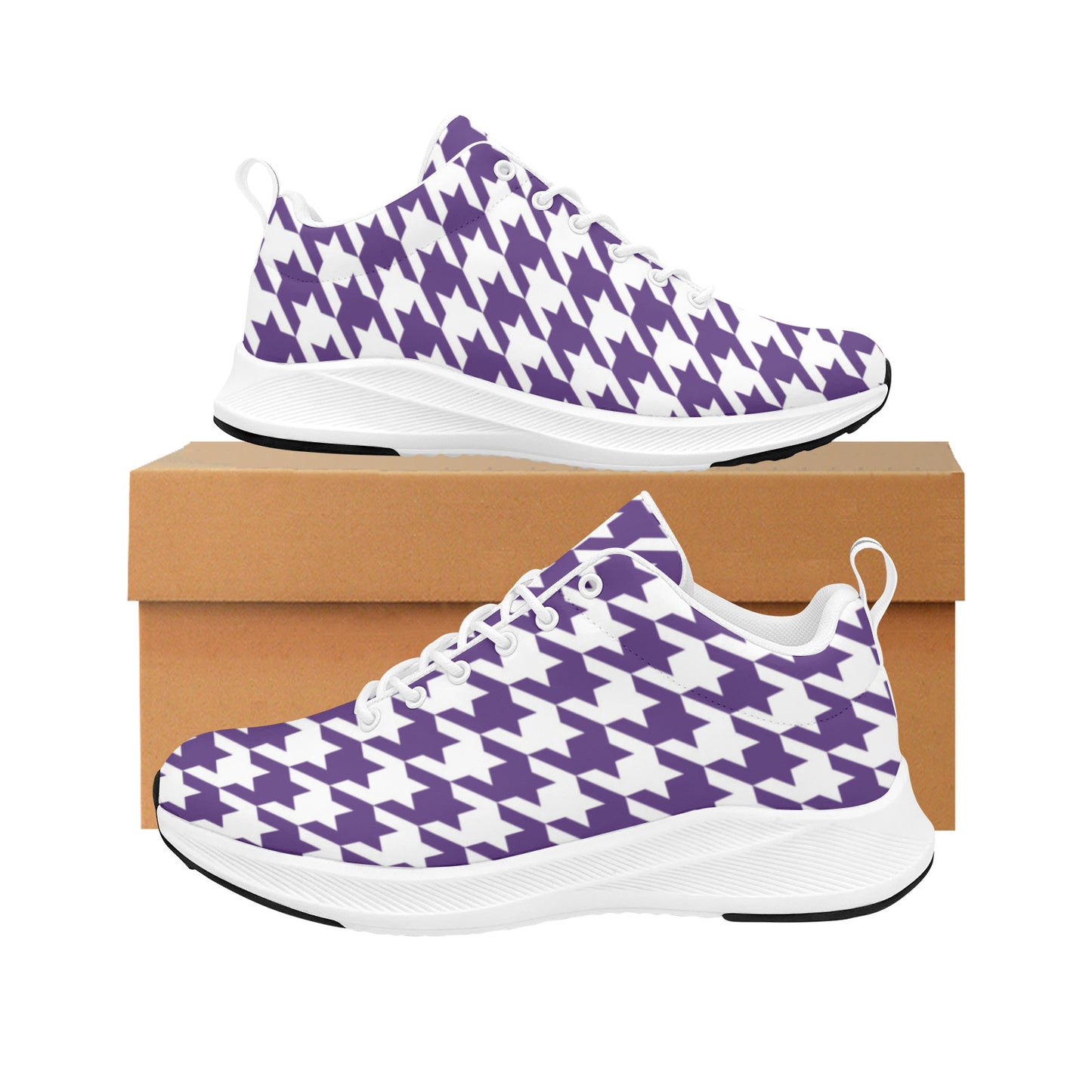 Houndstooth Primary Colors Women's Sneakers