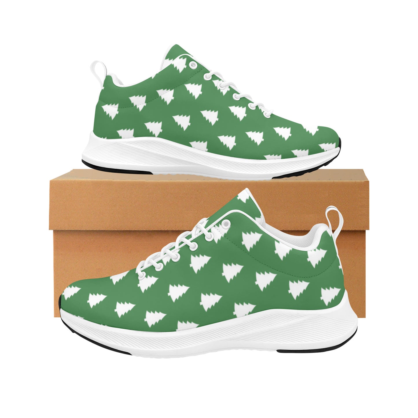 Green Christmas Tree Women's Running Sneakers