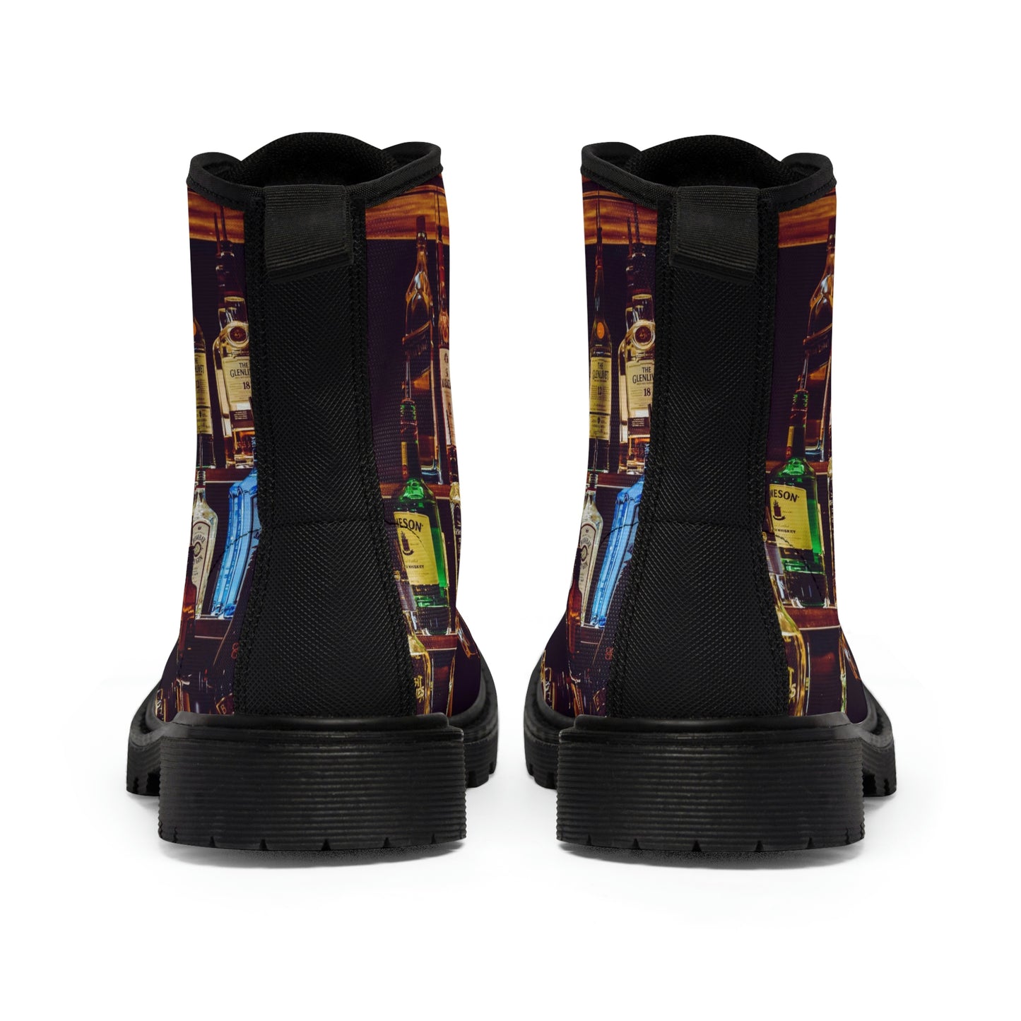 Alcoholic Beverages Men's Canvas Boots