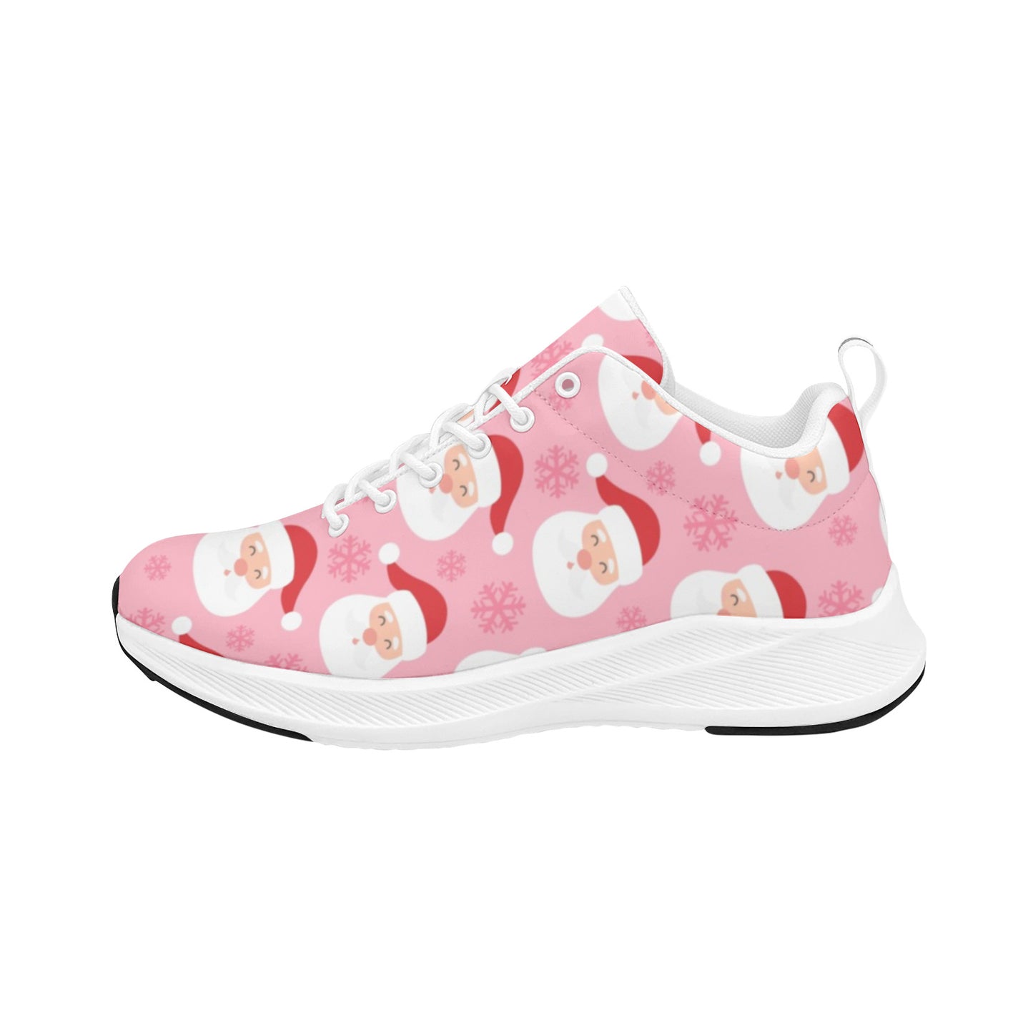 Pink Santa Face Christmas Women's Sneakers