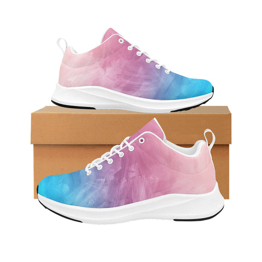 Pink and Blue Cotton Candy Watercolor Women's Running Shoes