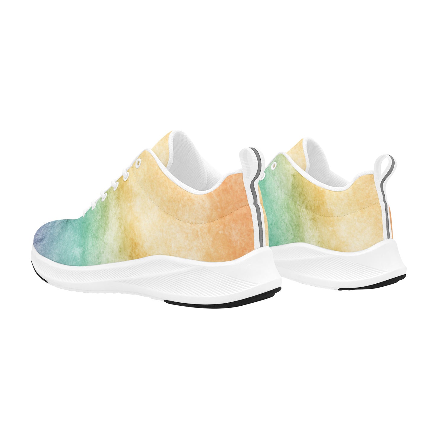 Pastel Rainbow Ombre Splash Women's Running Sneakers