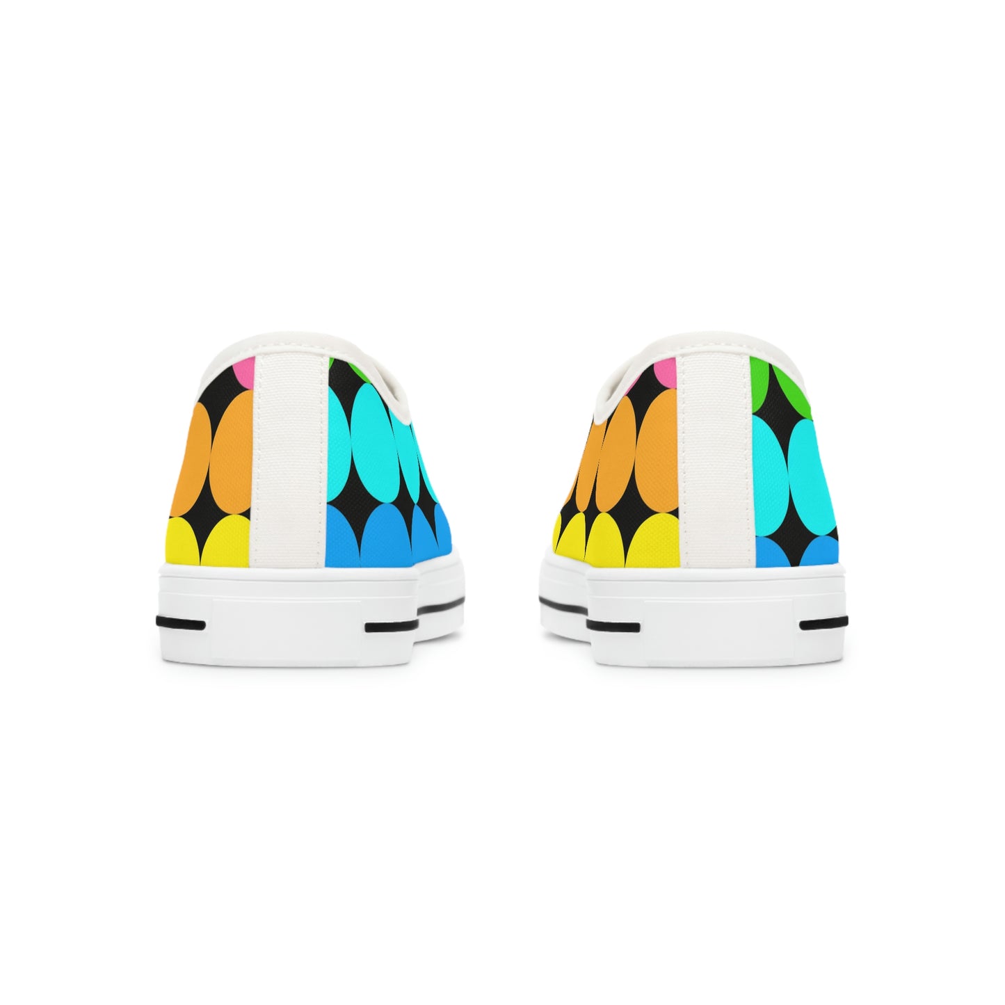 90's Neon Dots Women's Low Top Sneakers