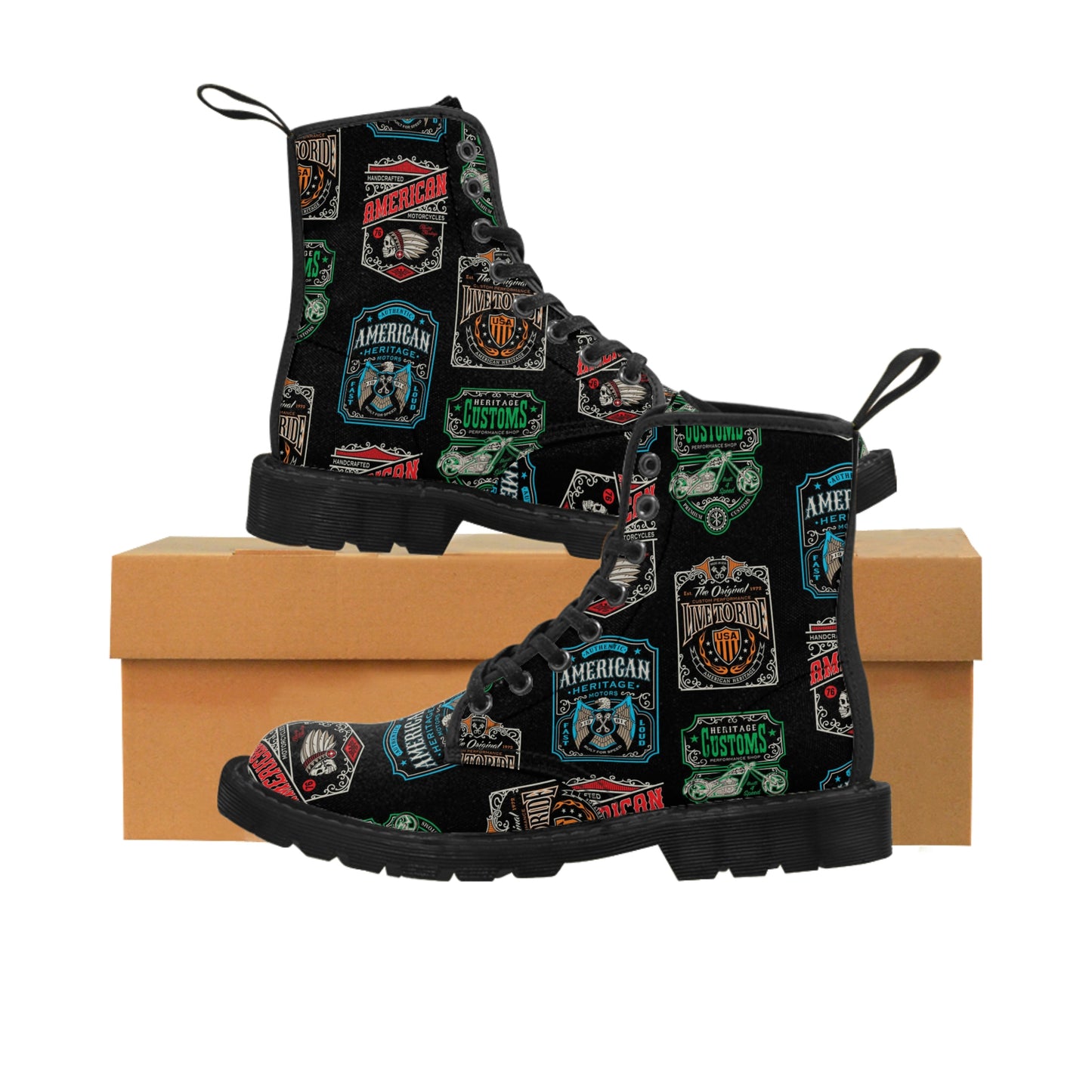 Biker Club Men's Canvas Boots