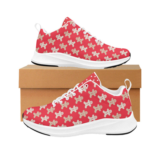 Red Gingerbread Christmas Women's  Running Sneakers