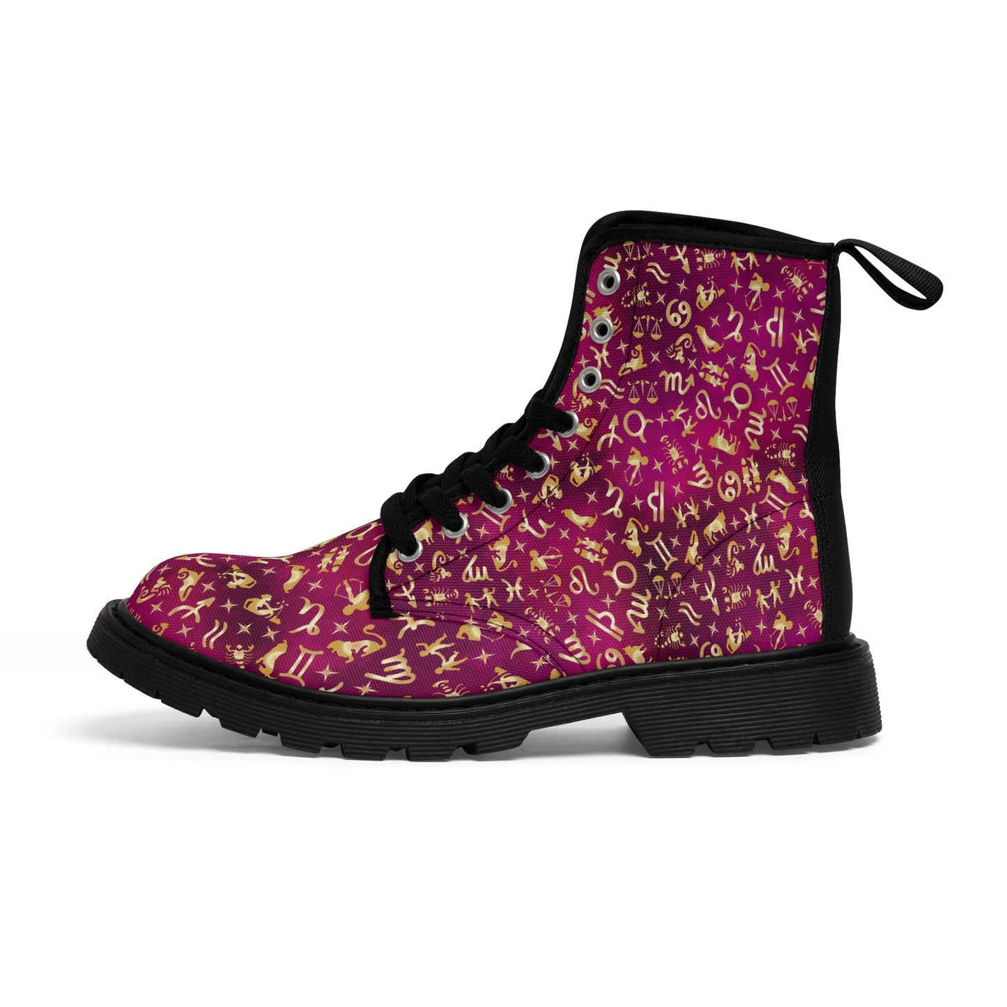 Daily Horoscopes Magenta Women's Canvas Boots