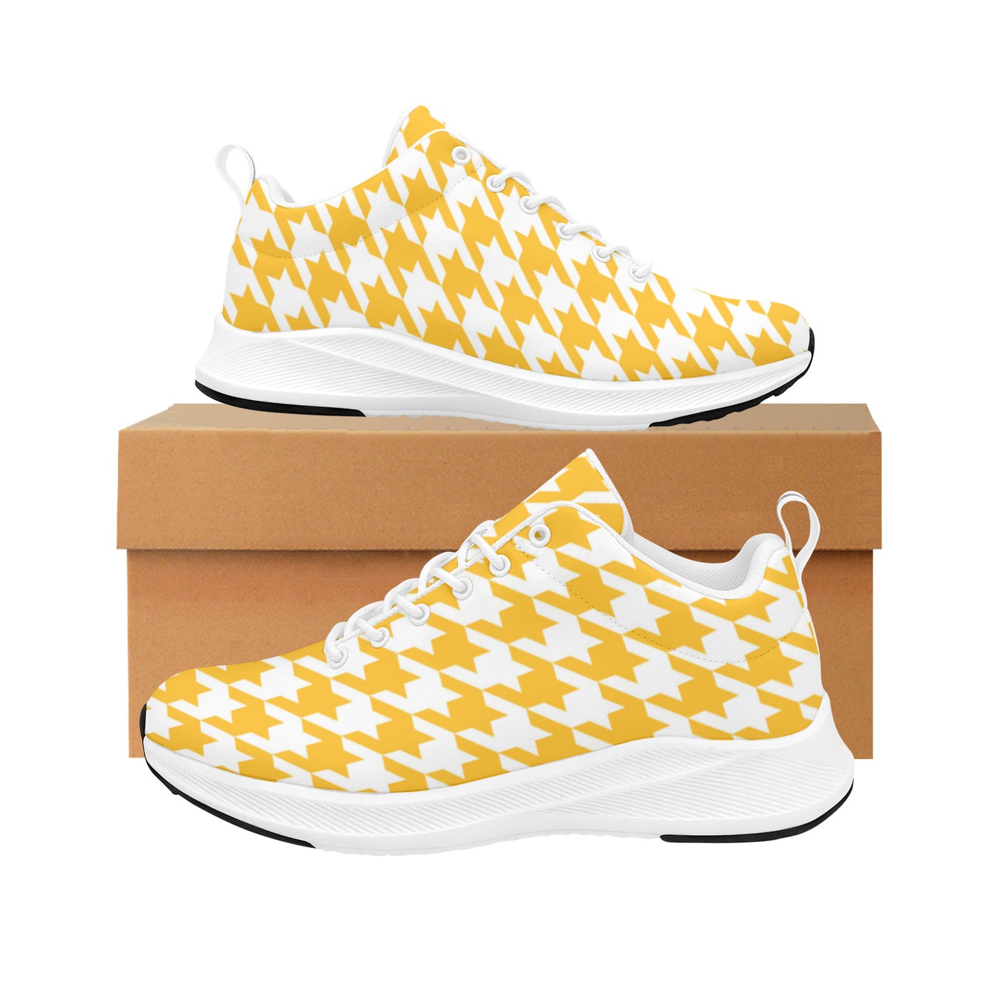 Houndstooth Primary Colors Women's Sneakers