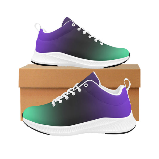 Green, Black and Blue Ombre Women's Running Shoes