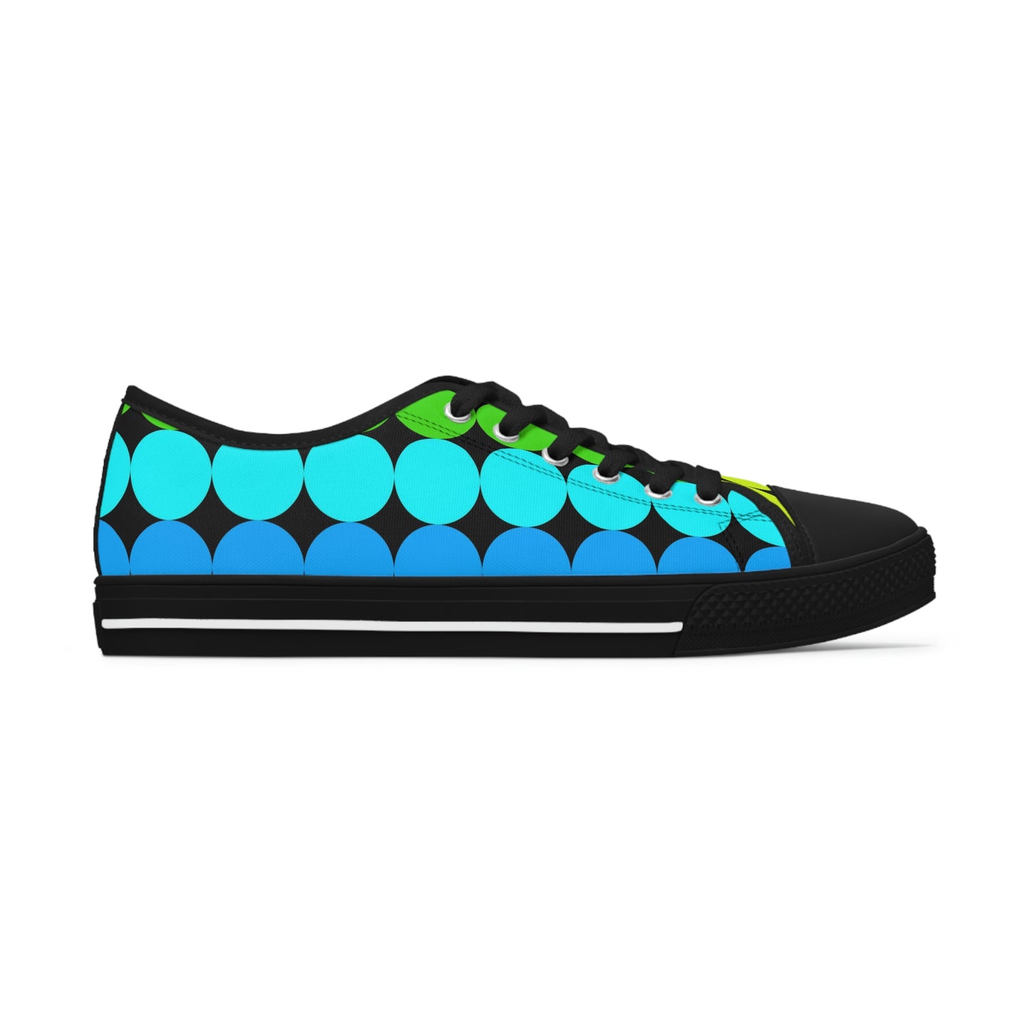 90's Neon Dots Women's Low Top Sneakers