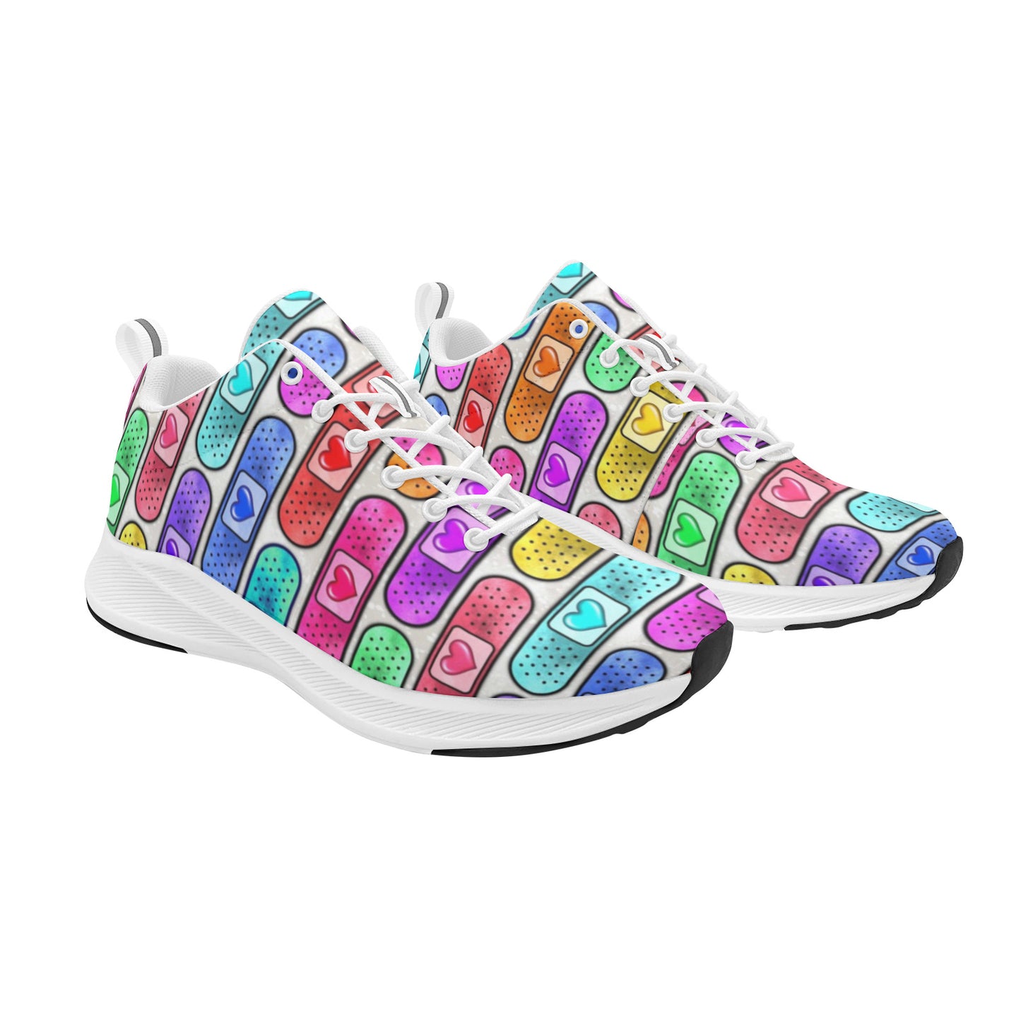 Rainbow Bandaids Pediatric Nurse Women's Sneakers