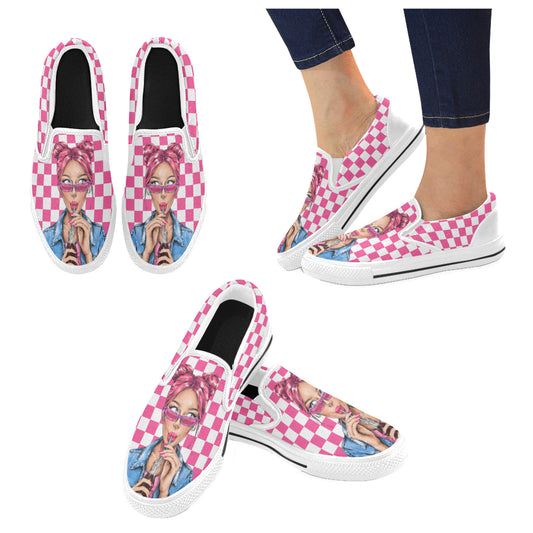 Soda Pop Girl Slip-on Canvas Kid's Shoes (Big Kid)