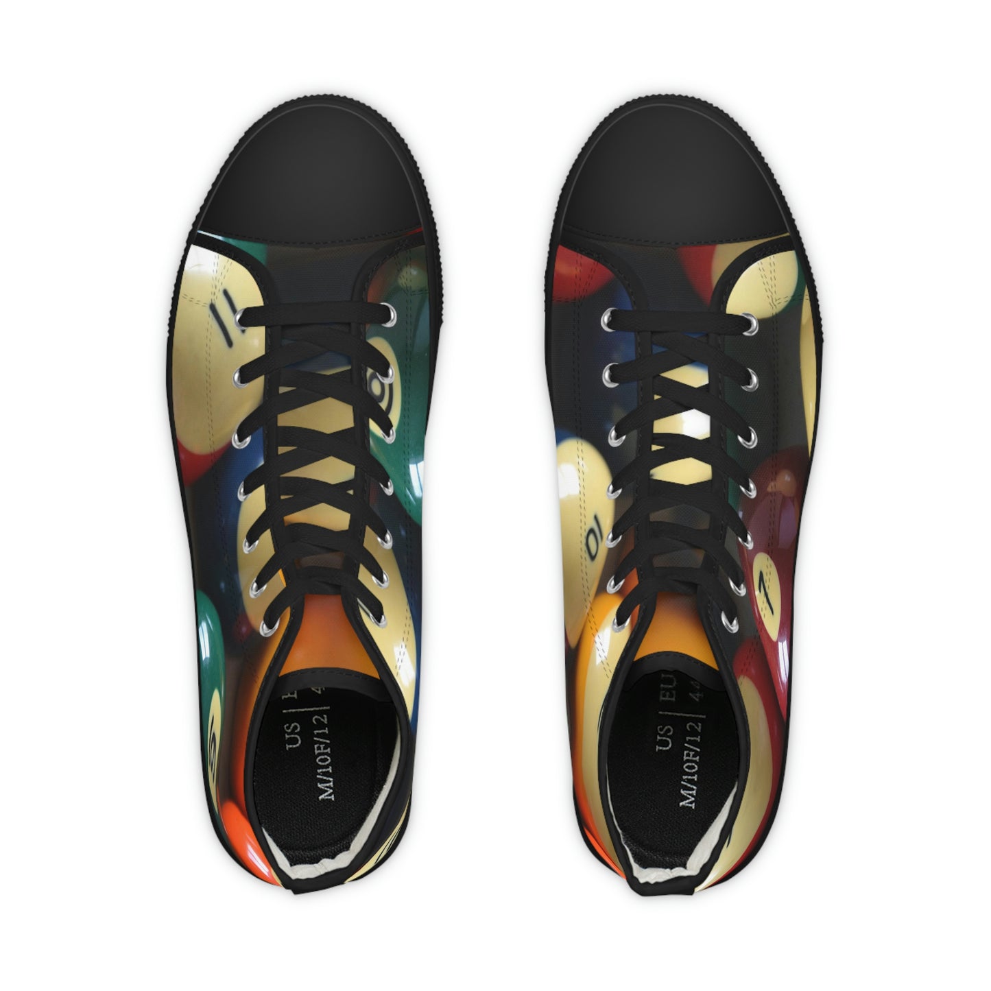 Pool Table Balls Men's High Top Sneakers