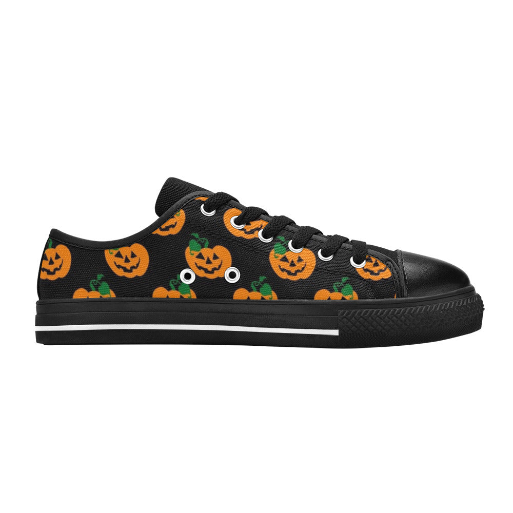 Black Pumpkin Low Top Canvas Kid's Shoes (Big Kid)