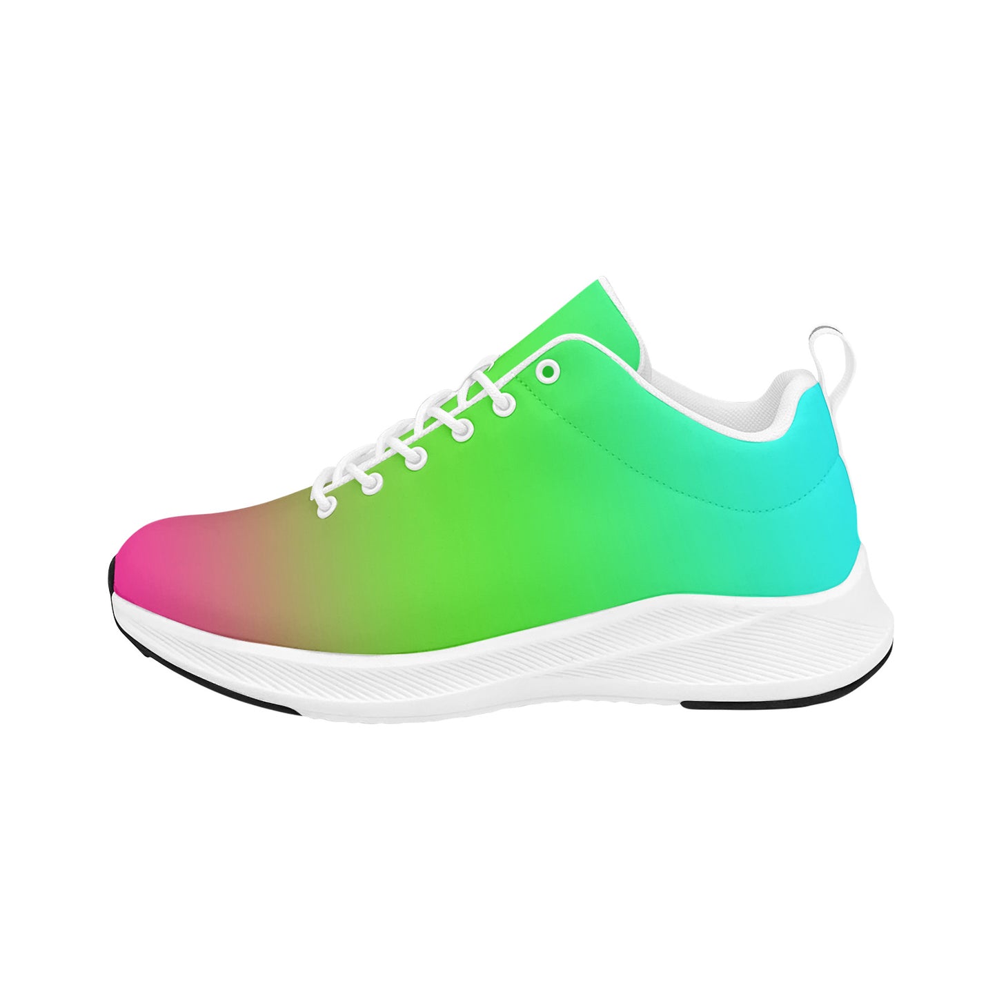 Pink, Green and Blue Ombre Women's Running Shoes