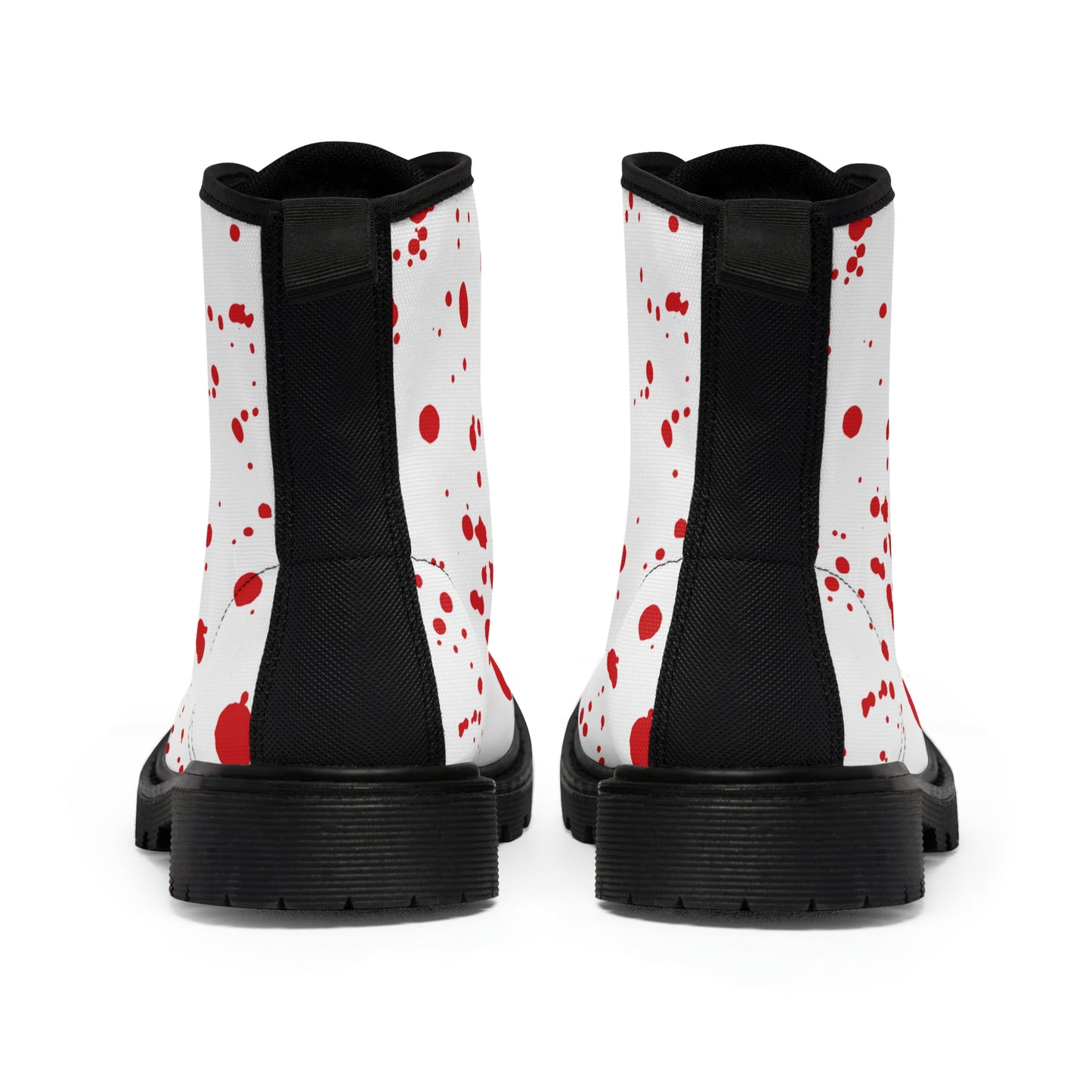 Blood Splatter Women's Canvas Combat Boots