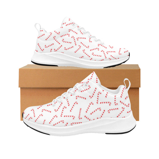 Candy Cane Christmas Women's Running Sneakers