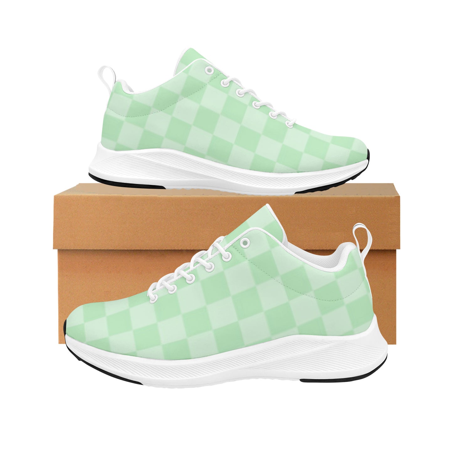 Checkered Women's Running Shoes (Pastel Colors)